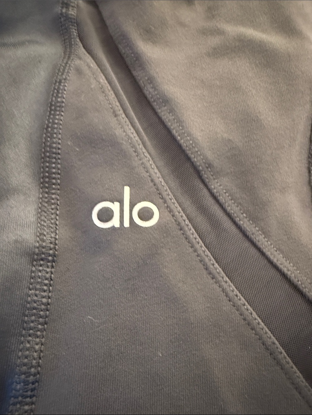 ALO Grey Airbrush Leggings Mesh Full Length - Picture 3 of 4